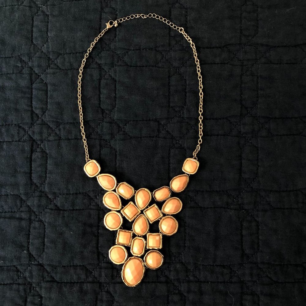 BaubleBar Beige Pink Bib Necklace